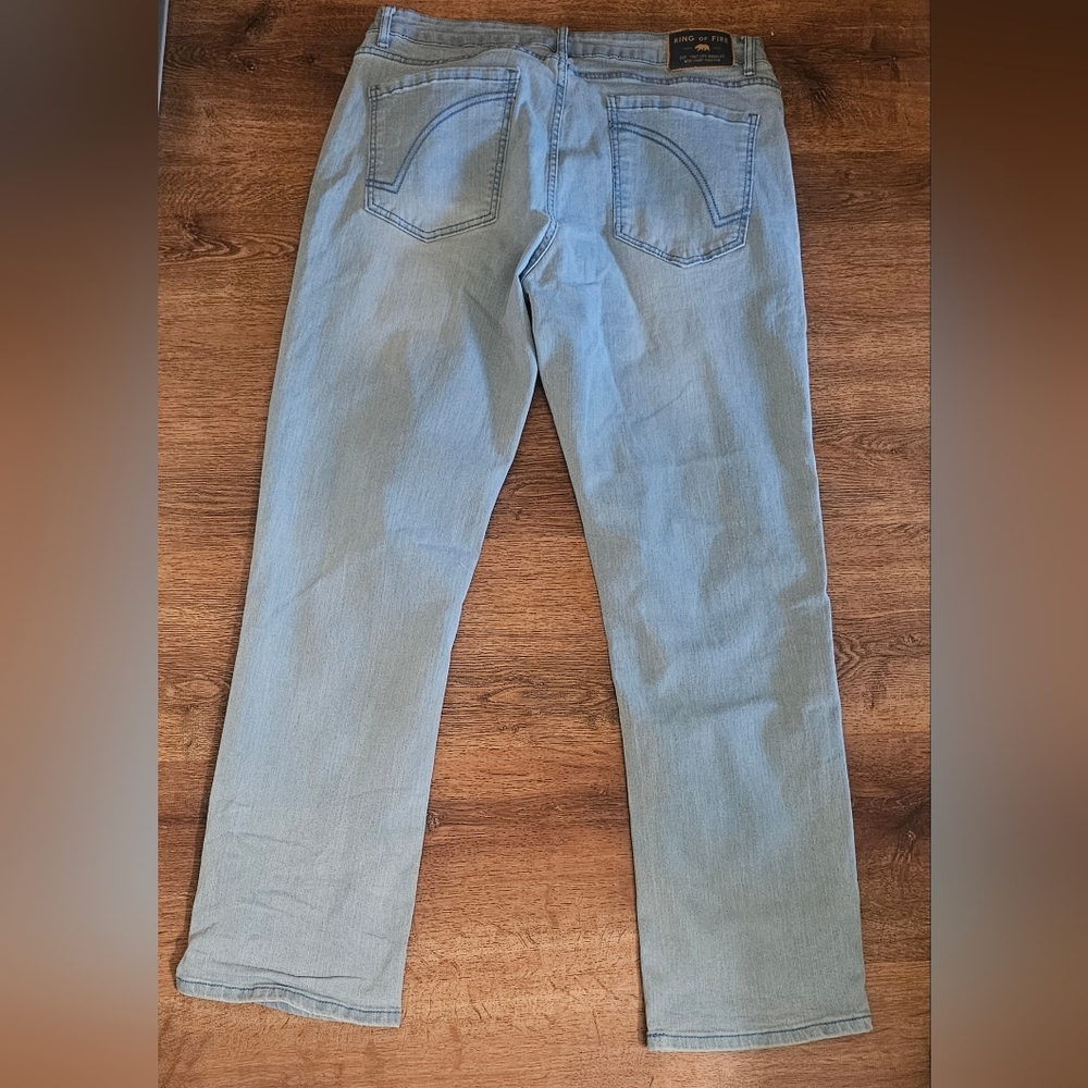 Ring of Fire Mens Light Blue Denim Jeans W36 L30